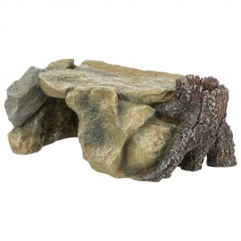 DECORAÇÃO PARA TERRÁRIO - PLATAFORMA ROCHOSA COM TRONCO