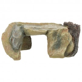 DECORAÇÃO PARA TERRÁRIO - PLATAFORMA ROCHOSA COM TRONCO