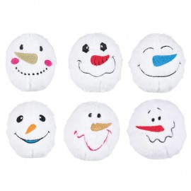 BOLAS "BONECO DE NEVE" (6 UNIDADES)