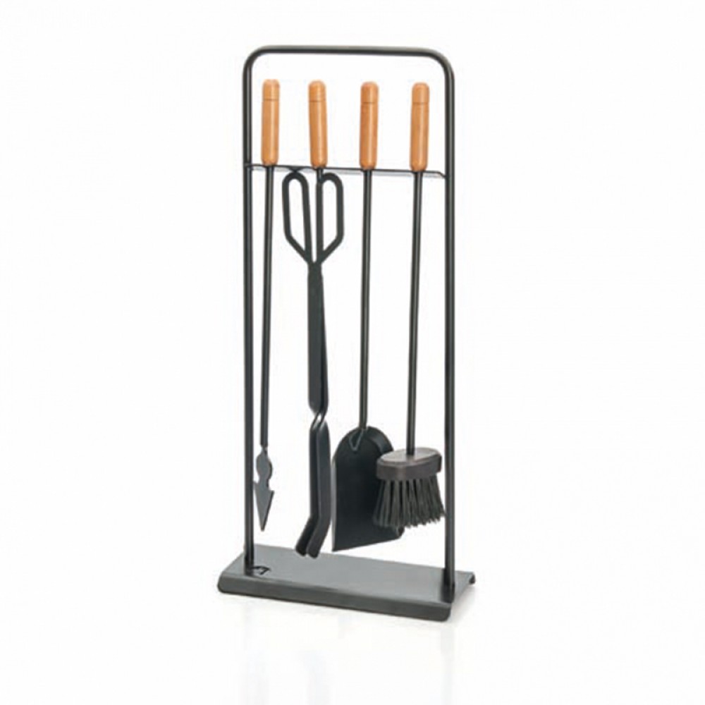 CONJUNTO PARA LAREIRA CABO MADEIRA