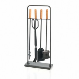CONJUNTO PARA LAREIRA CABO MADEIRA