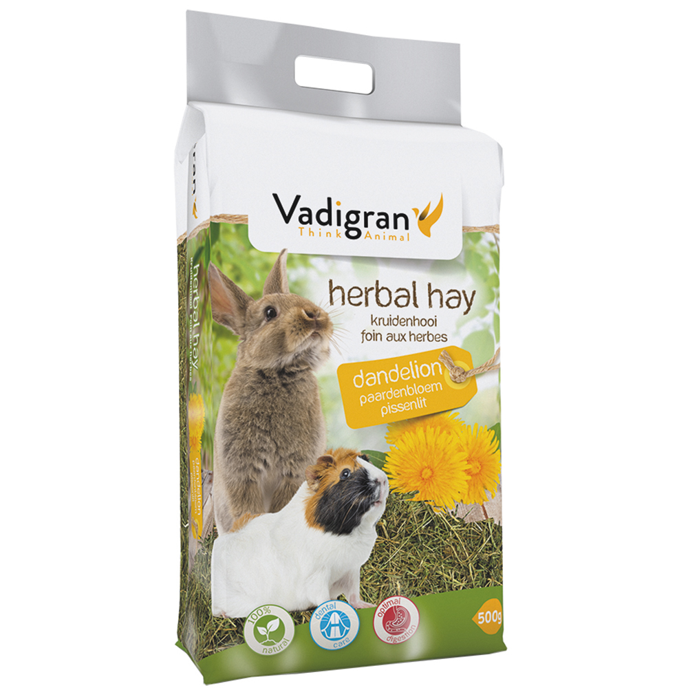 VADIBED - FENO NATURAL COM DENTE DE LEÃO PARA ROEDORES - 500GR