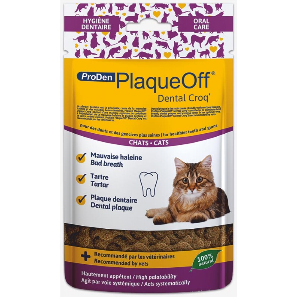 PLAQUE OFF DENTAL CROQ GATOS - 60 GR