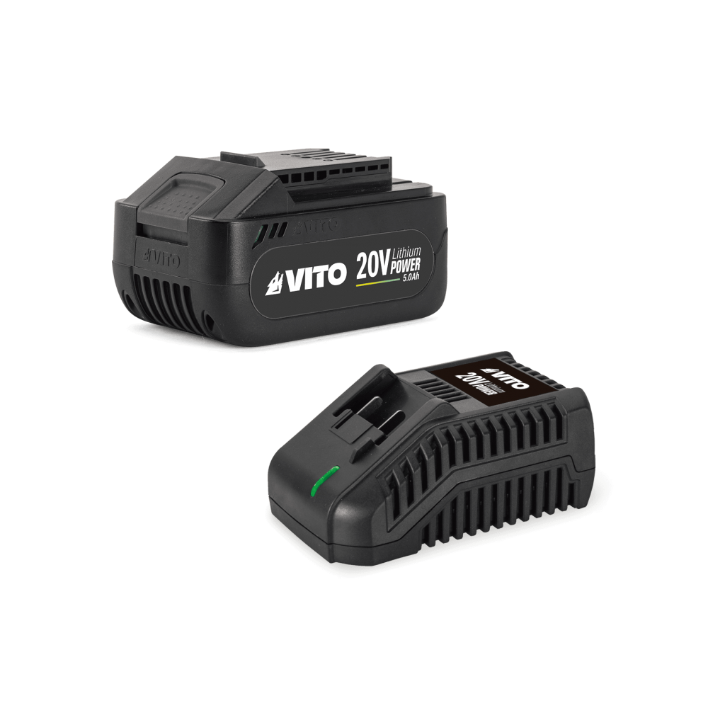 VITO KIT STARTER 20V 5.0AH: BATERIA 20V 5AH E CARREGADOR RÁPIDO