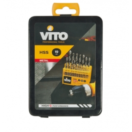 VITO CONJUNTO 19 BROCAS HSS  1-10MM