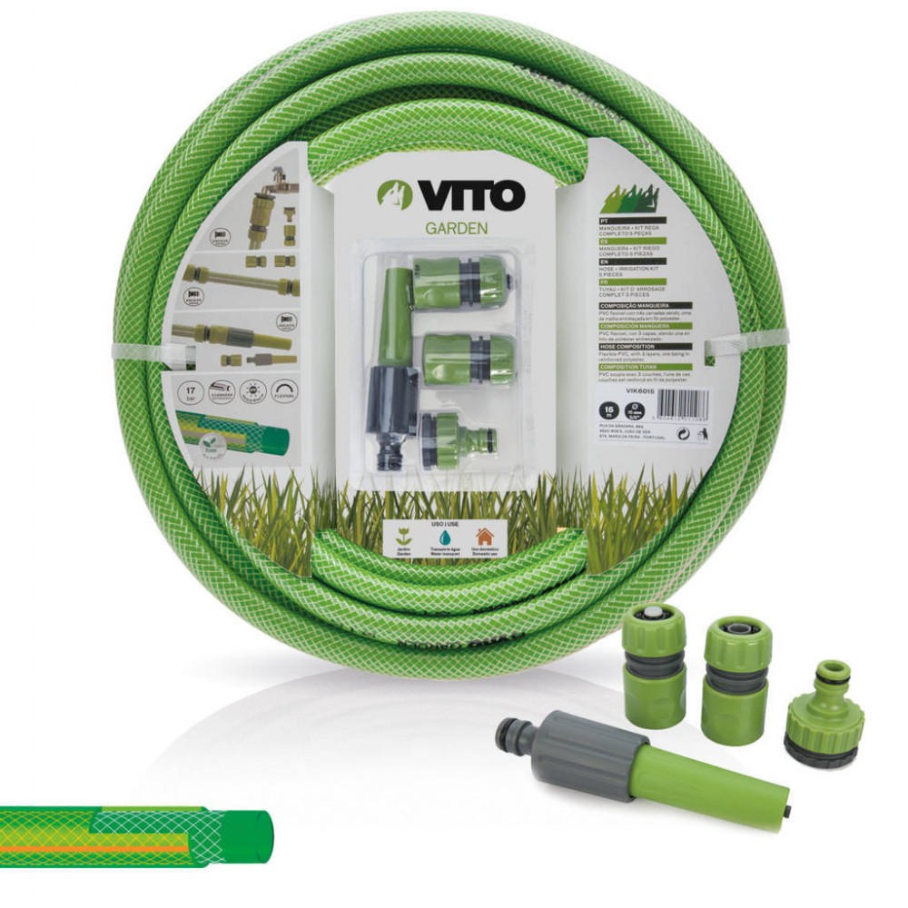 VITO KIT MANGUEIRA COMPLETO 15MM 5/8" - 20MT