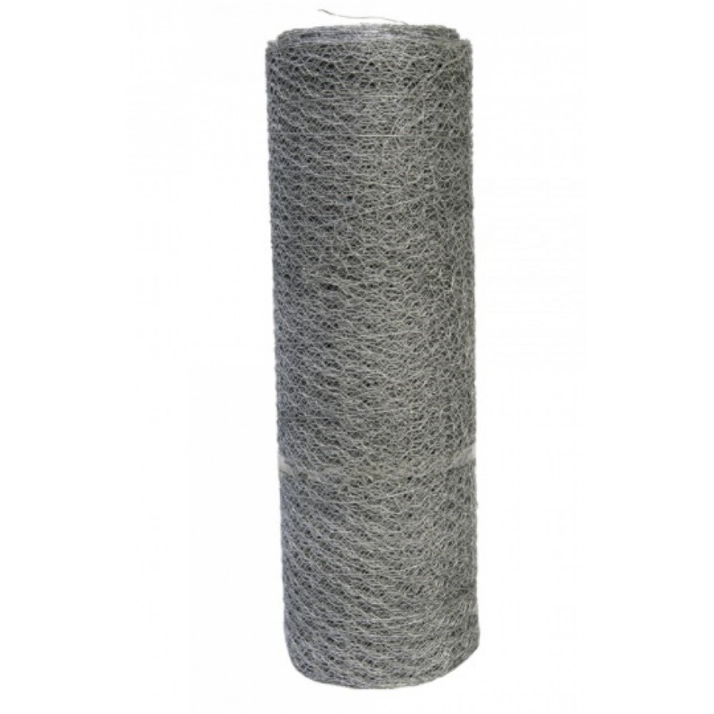 REDE HEXAGONAL GALVANIZADA 1/2"  Ø (0.71MM) -ROLO 1.0X50MT